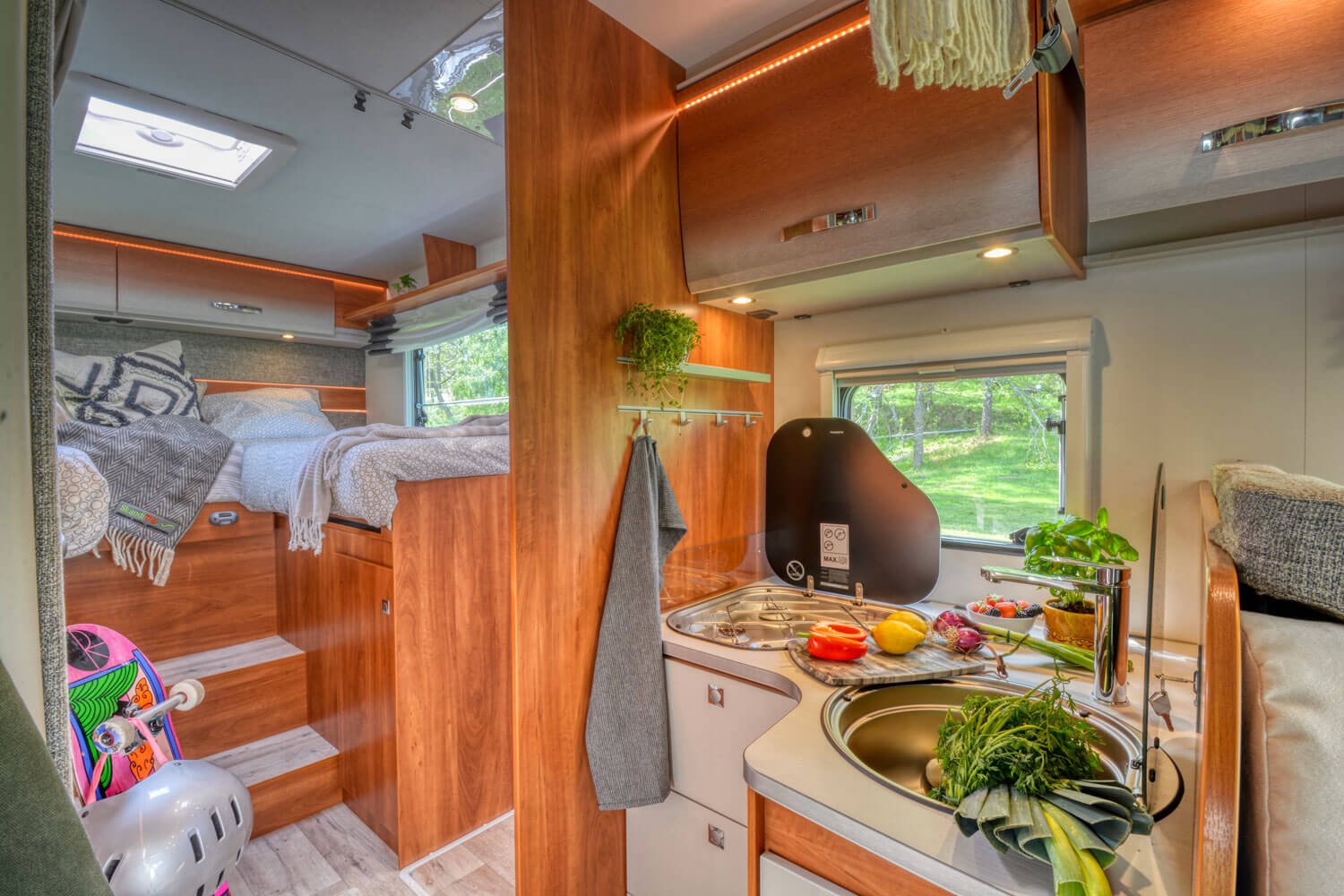 SkandiTrip small motorhome comfortable bed room